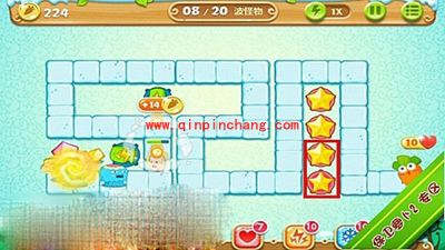 保卫萝卜2极地主题第4关金萝卜攻略