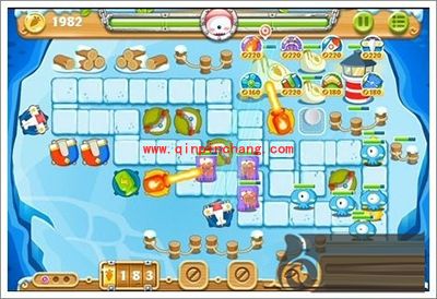 保卫萝卜2浮冰主题第105关通关攻略