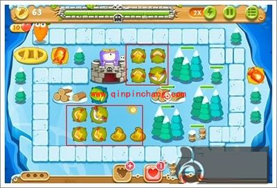 保卫萝卜2浮冰主题第108关攻略