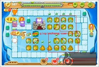 保卫萝卜2浮冰主题第108关攻略