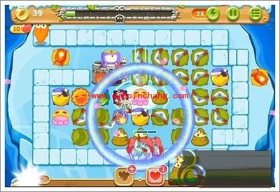 保卫萝卜2浮冰主题第108关攻略