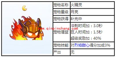 天天酷跑宠物攻略之火精灵