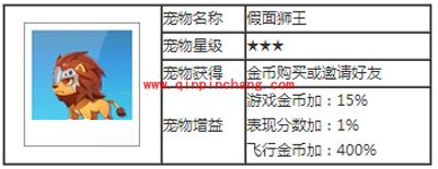 天天酷跑宠物假面狮王攻略