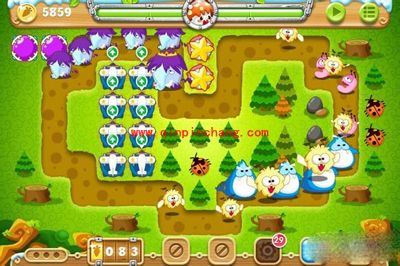 保卫萝卜2第28关炮塔布阵图