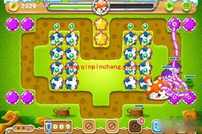 保卫萝卜2第28关炮塔布阵图