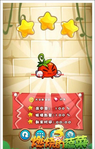 燃烧的蔬菜3 2-25不厌其烦的小BOSS三星通关