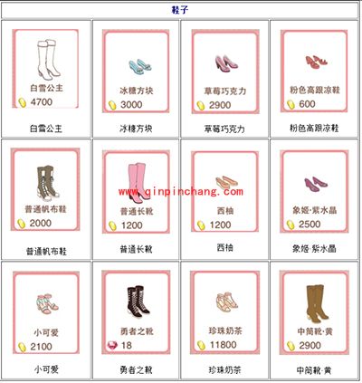 暖暖环游世界常用鞋子图鉴大全