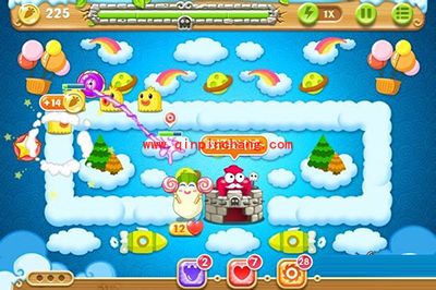 保卫萝卜2第55关炮塔布阵图