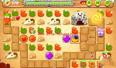 保卫萝卜2第72关怪物堡垒的图文攻略