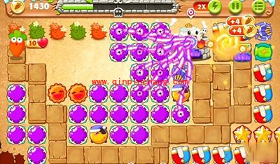 保卫萝卜2第72关怪物堡垒的图文攻略