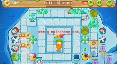 保卫萝卜2冰岛主题120关通关攻略