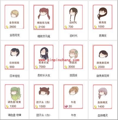 暖暖环游世界常用发型图鉴大全