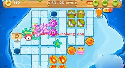 保卫萝卜2冰岛主题124关的通关攻略