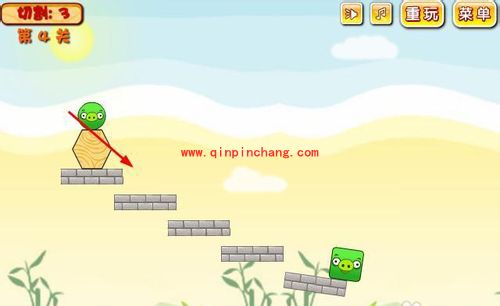 愤怒的小鸟各关卡挤兑绿猪的攻略