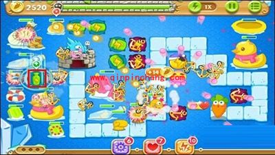 保卫萝卜2第49关的炮塔布阵图