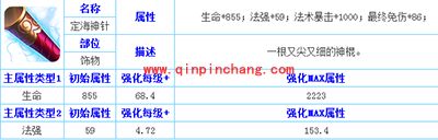 天天传奇定海神针属性介绍