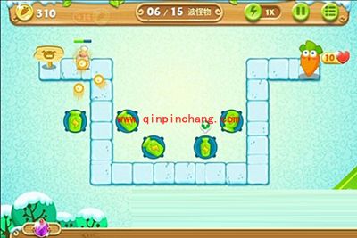 保卫萝卜2获得金萝卜的布阵图