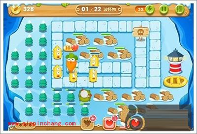 保卫萝卜2：浮冰主题第106关通关攻略