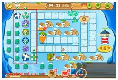 保卫萝卜2：浮冰主题第106关通关攻略