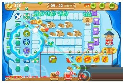 保卫萝卜2：浮冰主题第106关通关攻略