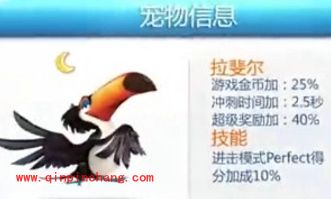 天天酷跑新版即将推出 五只新宠物的属性介绍