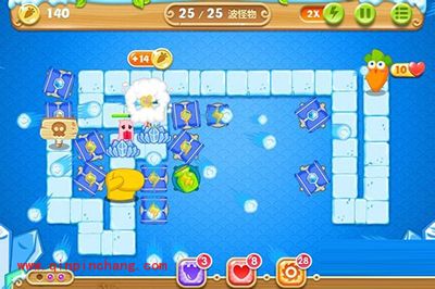 保卫萝卜2第31关水晶萝卜图文攻略