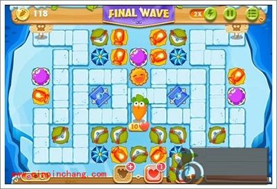 保卫萝卜2:浮冰主题104关过关技巧