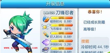 天天酷跑刀锋忍者万米测试：能力略渣