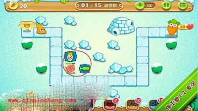 保卫萝卜2极地主题第1关通关攻略