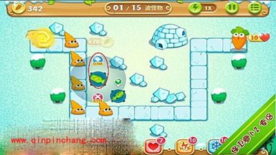 保卫萝卜2极地主题第1关通关攻略