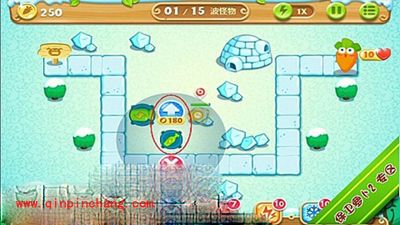 保卫萝卜2极地主题第1关通关攻略