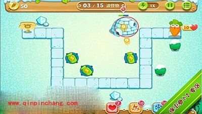 保卫萝卜2极地主题第1关通关攻略