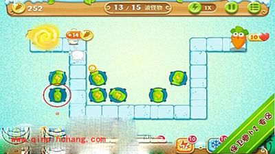 保卫萝卜2极地主题第1关通关攻略