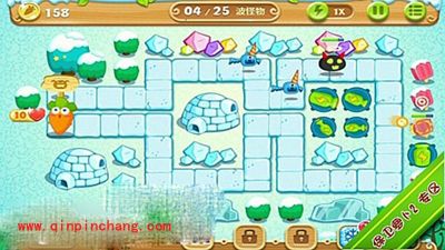 保卫萝卜2极地主题第9关的通关步骤