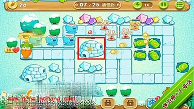 保卫萝卜2极地主题第9关的通关步骤