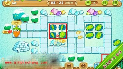 保卫萝卜2极地主题第9关的通关步骤