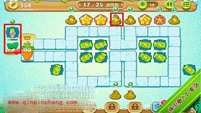 保卫萝卜2极地主题第9关的通关步骤