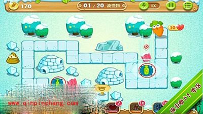 保卫萝卜2极地主题第2关图文攻略