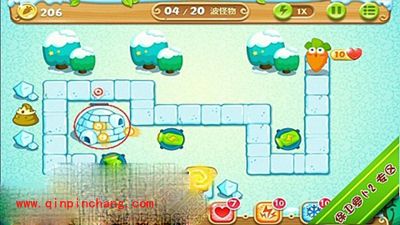 保卫萝卜2极地主题第2关图文攻略