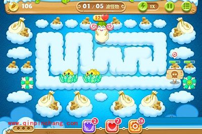 保卫萝卜2第61关水晶萝卜攻略