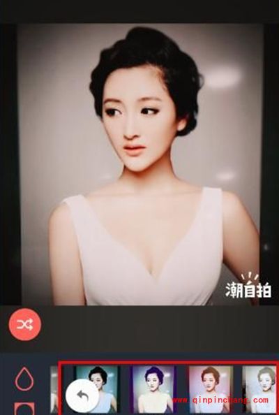 拍照软件潮自拍设置城市背景方法