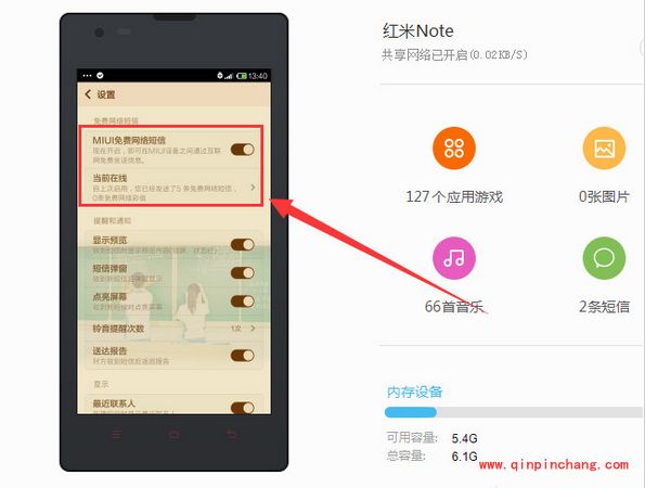 小米、红米手机发送免费短信的教程