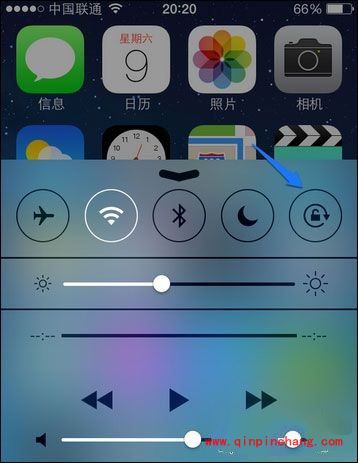 iPhone6手机屏幕旋转的关闭方法
