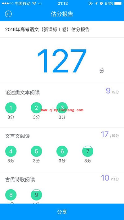 猿题库2016高考估分图文步骤