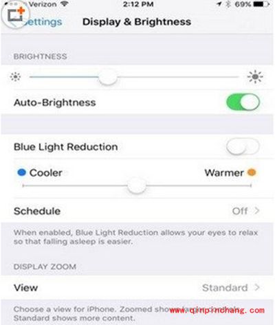 升级ios9.3系统后,night shift夜间模式在哪里开启?