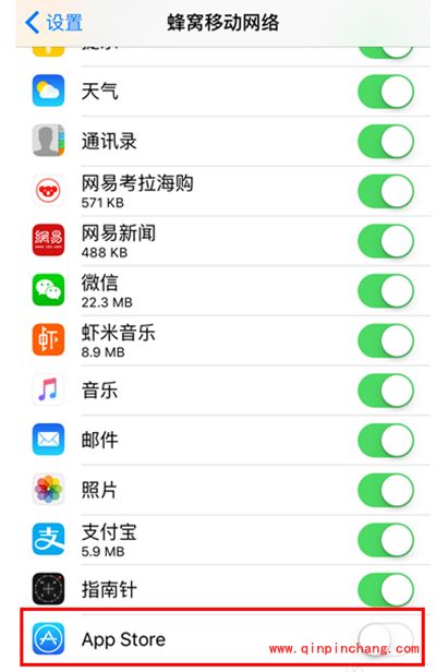 iPhone 6s已用多少流量查询教程