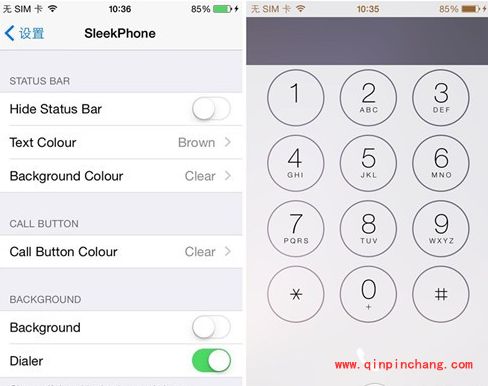 iOS8破###解插件sleekphone：拨号界面透明化