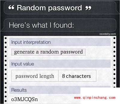 Siri生成随机密码的方法
