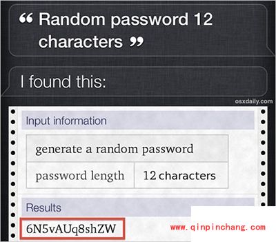 Siri生成随机密码的方法