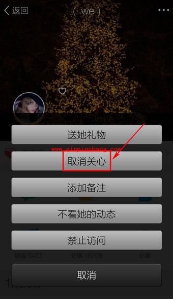 手机QQ取消特别关心的方法